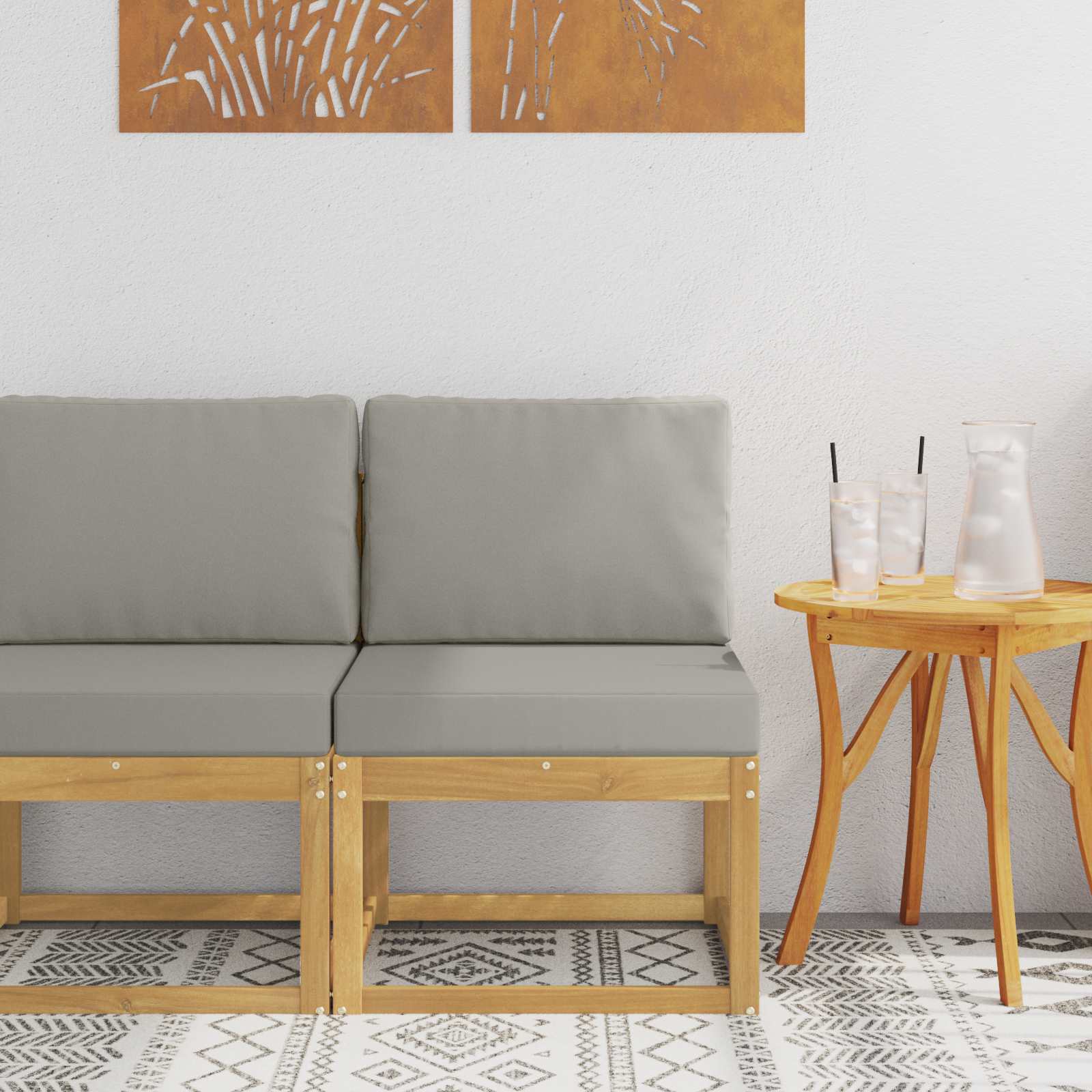 901459_1.jpg vidaXL Záhradná súprava gaučov Biela a svetlosivá 59 x 63 x 73 cm – Obrázok 1
