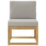 vidaXL Záhradná súprava gaučov Biela a svetlosivá 59 x 63 x 73 cm – Obrázok 3