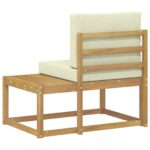 vidaXL Vonkajšia koncová pohovka s vankúšom Biela 91 x 63 x 73 cm – Obrázok 5