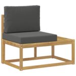 vidaXL Vonkajšia koncová pohovka s vankúšom Biela 91 x 63 x 73 cm – Obrázok 2