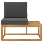 vidaXL Vonkajšia koncová pohovka s vankúšom Biela 91 x 63 x 73 cm – Obrázok 3