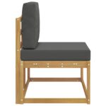 vidaXL Vonkajšia koncová pohovka s vankúšom Biela 91 x 63 x 73 cm – Obrázok 4