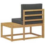 vidaXL Vonkajšia koncová pohovka s vankúšom Biela 91 x 63 x 73 cm – Obrázok 5