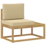 vidaXL Vonkajšia koncová pohovka s vankúšom Biela 91 x 63 x 73 cm – Obrázok 2