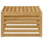 vidaXL Vonkajší taburet Pevné akáciové drevo Biela 59 x 59 x 37 cm – Obrázok 3