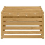 vidaXL Vonkajší taburet Pevné akáciové drevo Biela 59 x 59 x 37 cm – Obrázok 4