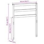 vidaXL Modul záhlavníka Biela 59 x 4 x 73 cm Pevné akáciové drevo – Obrázok 7