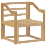 vidaXL Modul opierok 2 pcs Biela 59 x 4 x 73 cm Pevné akáciové drevo – Obrázok 3