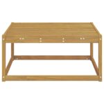 vidaXL Vonkajší taburet Pevné akáciové drevo Biela 79 x 79 x 37 cm – Obrázok 4