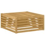 vidaXL Vonkajší taburet Pevné akáciové drevo Biela 79 x 79 x 37 cm – Obrázok 2