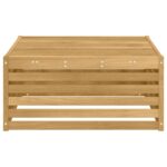 vidaXL Vonkajší taburet Pevné akáciové drevo Biela 79 x 79 x 37 cm – Obrázok 4