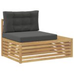 vidaXL Vonkajšia koncová pohovka s vankúšom Biela 115 x 83 x 73 cm – Obrázok 2