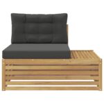 vidaXL Vonkajšia koncová pohovka s vankúšom Biela 115 x 83 x 73 cm – Obrázok 3