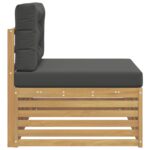 vidaXL Vonkajšia koncová pohovka s vankúšom Biela 115 x 83 x 73 cm – Obrázok 4