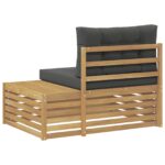 vidaXL Vonkajšia koncová pohovka s vankúšom Biela 115 x 83 x 73 cm – Obrázok 5