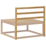 vidaXL Modul záhlavníka Biela 79 x 4 x 73 cm Pevné akáciové drevo – Obrázok 3