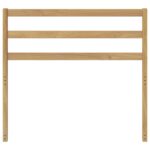 vidaXL Modul záhlavníka Biela 79 x 4 x 73 cm Pevné akáciové drevo – Obrázok 4
