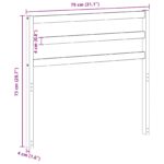 vidaXL Modul záhlavníka Biela 79 x 4 x 73 cm Pevné akáciové drevo – Obrázok 7