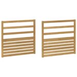 vidaXL Modul opierok 2 pcs Biela 79 x 4 x 73 cm Pevné akáciové drevo – Obrázok 2