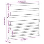 vidaXL Modul opierok 2 pcs Biela 79 x 4 x 73 cm Pevné akáciové drevo – Obrázok 9