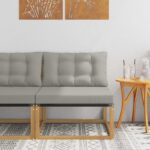 vidaXL Záhradná stredná sedačka s vankúšom Biela 79 x 83 x 73 cm oceľ