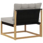 vidaXL Záhradná stredná sedačka s vankúšom Biela 79 x 83 x 73 cm oceľ – Obrázok 6