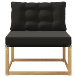 vidaXL Záhradná stredná sedačka s vankúšom Biela 79 x 83 x 73 cm oceľ – Obrázok 4