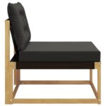 vidaXL Záhradná stredná sedačka s vankúšom Biela 79 x 83 x 73 cm oceľ – Obrázok 5