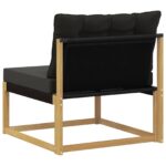 vidaXL Záhradná stredná sedačka s vankúšom Biela 79 x 83 x 73 cm oceľ – Obrázok 6