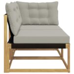 vidaXL Rohová sedačka s vankúšom Biela 162,5 x 83 x 73 cm – Obrázok 6