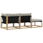 vidaXL Záhradná súprava gaučov Biela a svetlosivá 241,5 x 83 x 73 cm – Obrázok 8