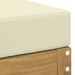 vidaXL Záhradná stolička, lavička s vankúšom Biela 80 x 43 x 45 cm – Obrázok 5