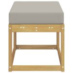 vidaXL Záhradná stolička, lavička s vankúšom Biela 80 x 43 x 45 cm – Obrázok 4