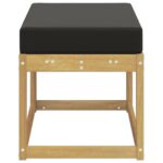 vidaXL Záhradná stolička, lavička s vankúšom Biela 80 x 43 x 45 cm – Obrázok 4
