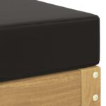 vidaXL Záhradná stolička, lavička s vankúšom Biela 80 x 43 x 45 cm – Obrázok 5