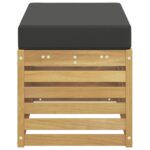 vidaXL Záhradná stolička, lavička s vankúšom Biela 80 x 43 x 45 cm – Obrázok 4