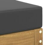 vidaXL Záhradná stolička, lavička s vankúšom Biela 80 x 43 x 45 cm – Obrázok 5
