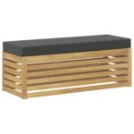 vidaXL Záhradná súprava gaučov Biela a antracitová 115 x 43 x 45 cm – Obrázok 2