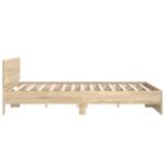 vidaXL Rám postele Nástenný Sonoma 193 x 203 cm Kompozitné drevo – Obrázok 6