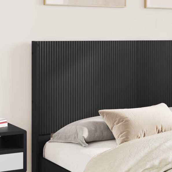 vidaXL Posteľový rám s úložným priestorom a čelom Čierna 160 x 200 cm – Obrázok 3