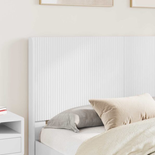 vidaXL Posteľový rám s úložným priestorom a čelom Biela 140 x 190 cm – Obrázok 3