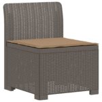 vidaXL Záhradná pohovka pre 6 osôb s vankúšmi v ratanovom vzhľade PP – Obrázok 3
