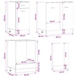 vidaXL Kuchynská jednotka Lyon 8 pcs Čierny dub Kompozitné drevo – Obrázok 11