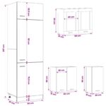 vidaXL Kuchynská jednotka Lyon 8 pcs Čierny dub Kompozitné drevo – Obrázok 12
