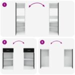 vidaXL Kuchynská jednotka Lyon 8 pcs Čierny dub Kompozitné drevo – Obrázok 8