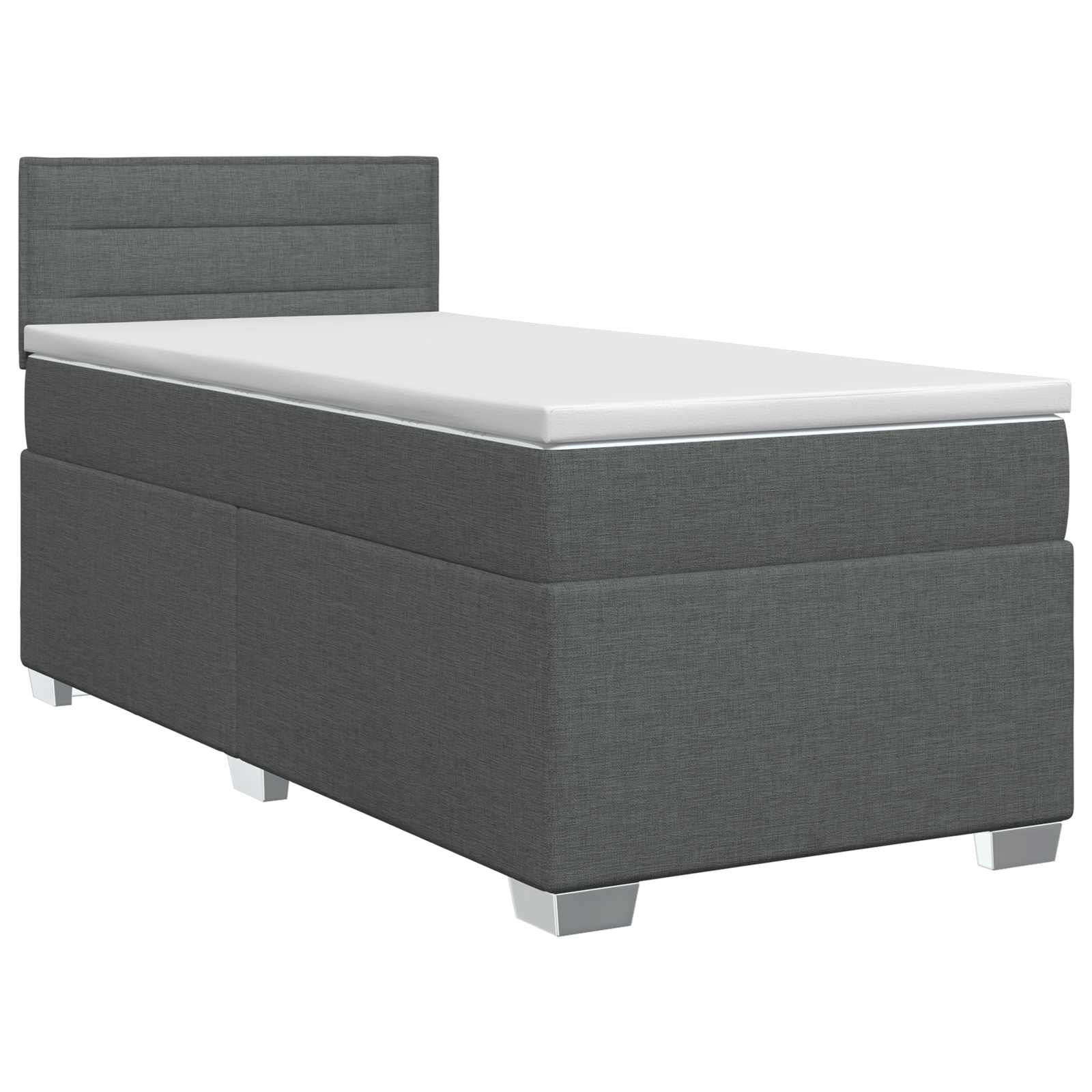 3450342_1.jpg vidaXL Posteľ boxspring s matracom Tmavosivá 80 x 200 cm Látka – Obrázok 1
