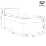 vidaXL Posteľ boxspring s matracom Tmavosivá 80 x 200 cm Látka – Obrázok 10