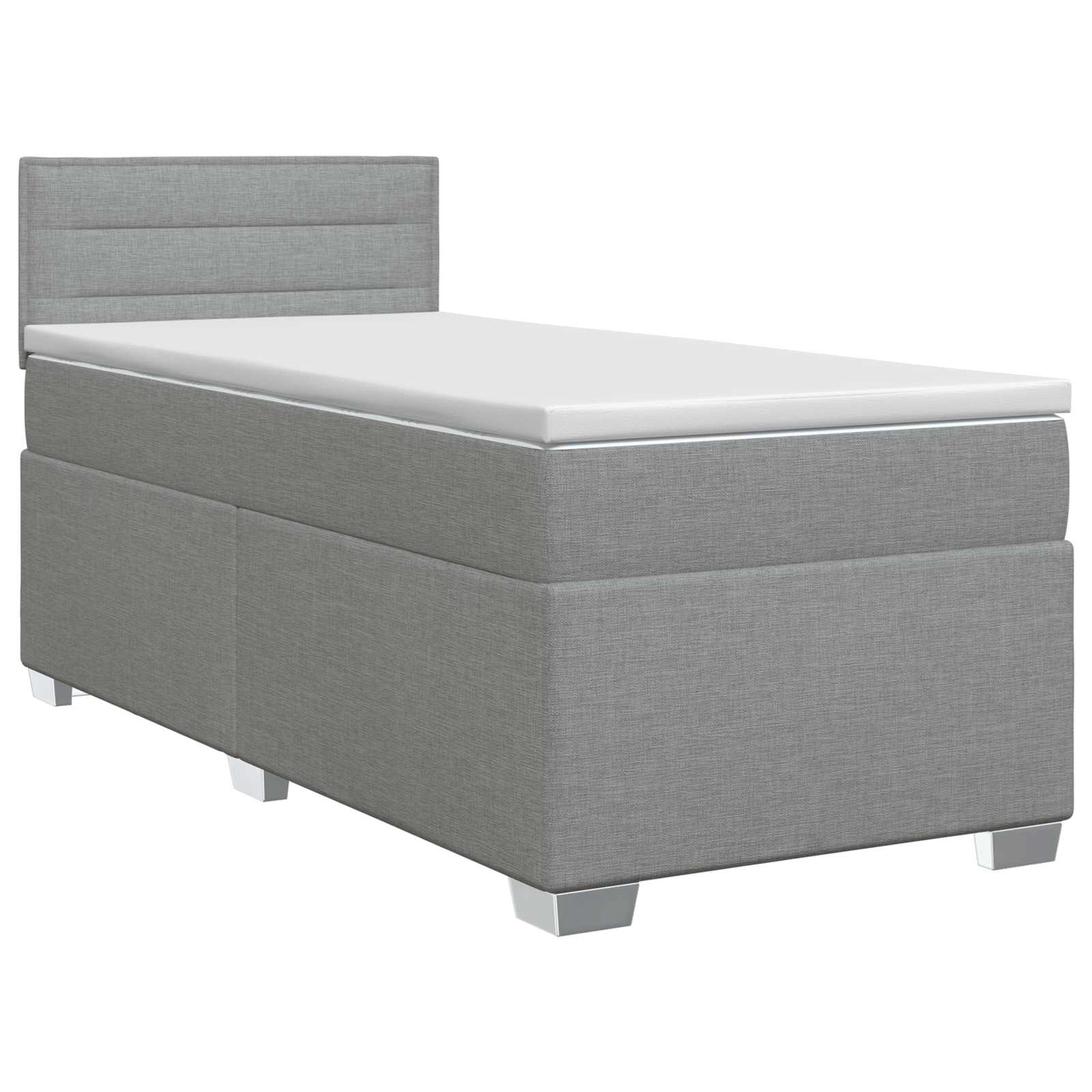 3450362_1.jpg vidaXL Posteľ boxspring s matracom Svetlosivá 90 x 190 cm Látka – Obrázok 1