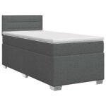 vidaXL Posteľ boxspring s matracom Tmavosivá 90 x 190 cm Látka