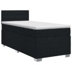 vidaXL Posteľ boxspring s matracom Čierna 90 x 190 cm Látka